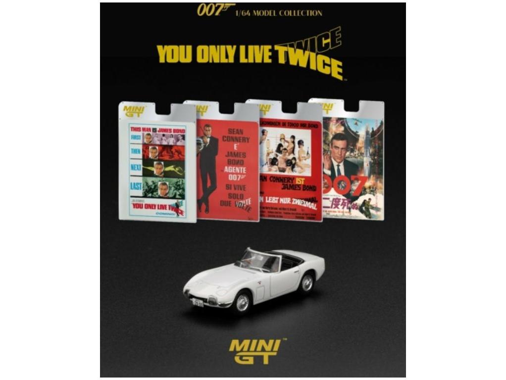 Toyota 2000GT Roadtser You Only Live Twice (RHD) Japanese Blister Packaging 1:64 Scale MINI GT Diecast Model Car-MINI GT-Diecast Model Centre