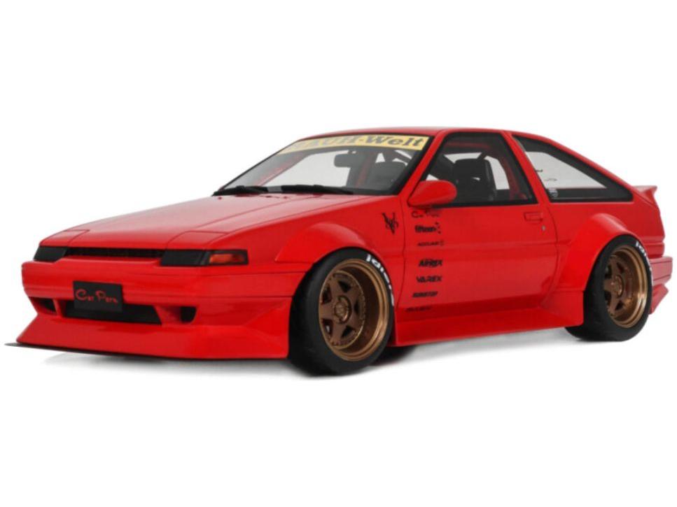 Toyota AE86 Sprinter Trueno Widebody Ferrari Rosso Corsa 1986 1:18 Scale Resin Model Car – OttOmobile-OttOmobile-Diecast Model Centre