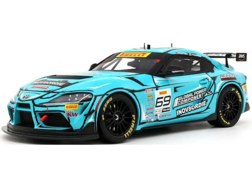 Toyota GR Supra GT4 EVO 2 2025 A. #69 McIntosh P. Thompson Blue 1:18 Scale Resin Car – OttOmobile Samurai Collection-OttOmobile-Diecast Model Centre