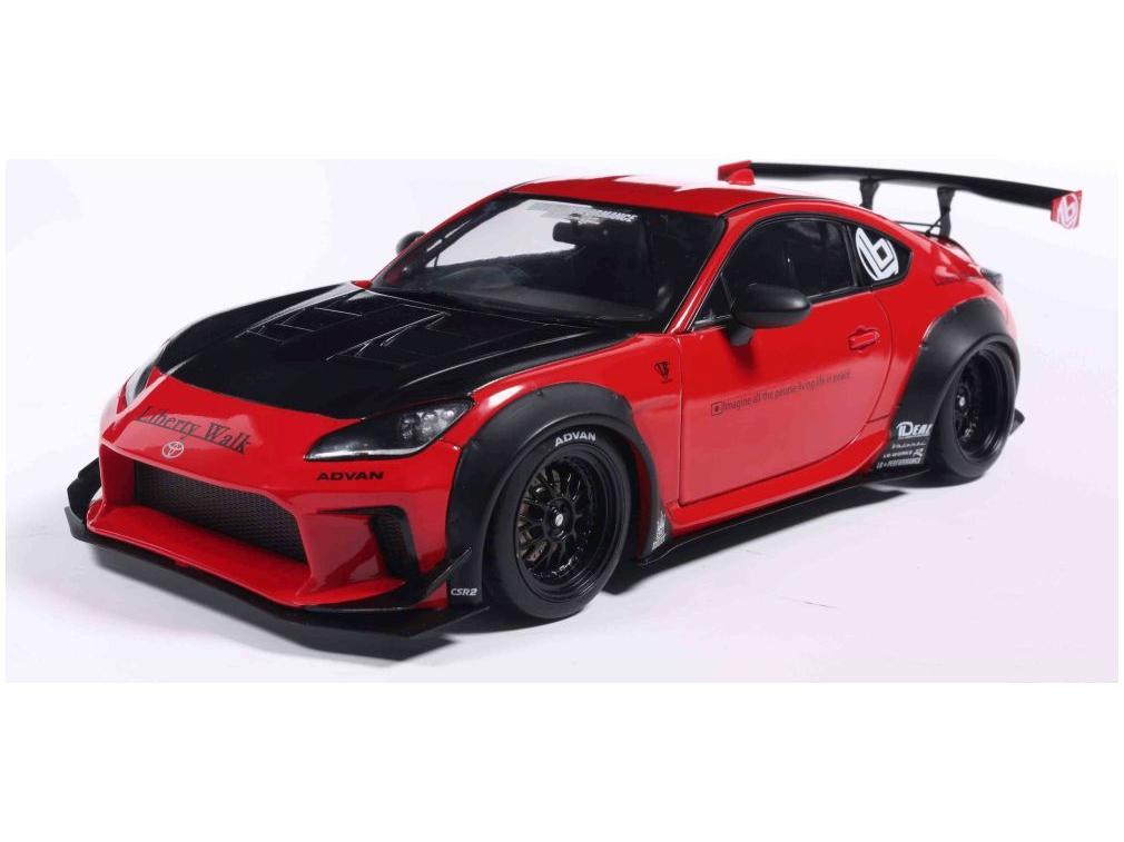 Toyota GR86 Liberty Walk Body Kit Red 2024 1:18 Scale Solido Diecast Model Car-Solido-Diecast Model Centre