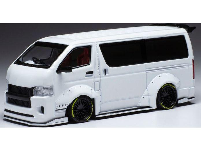Toyota Hiace Widebody Metallic White 2018 1:43 Scale IXO Diecast Model Car-IXO-Diecast Model Centre