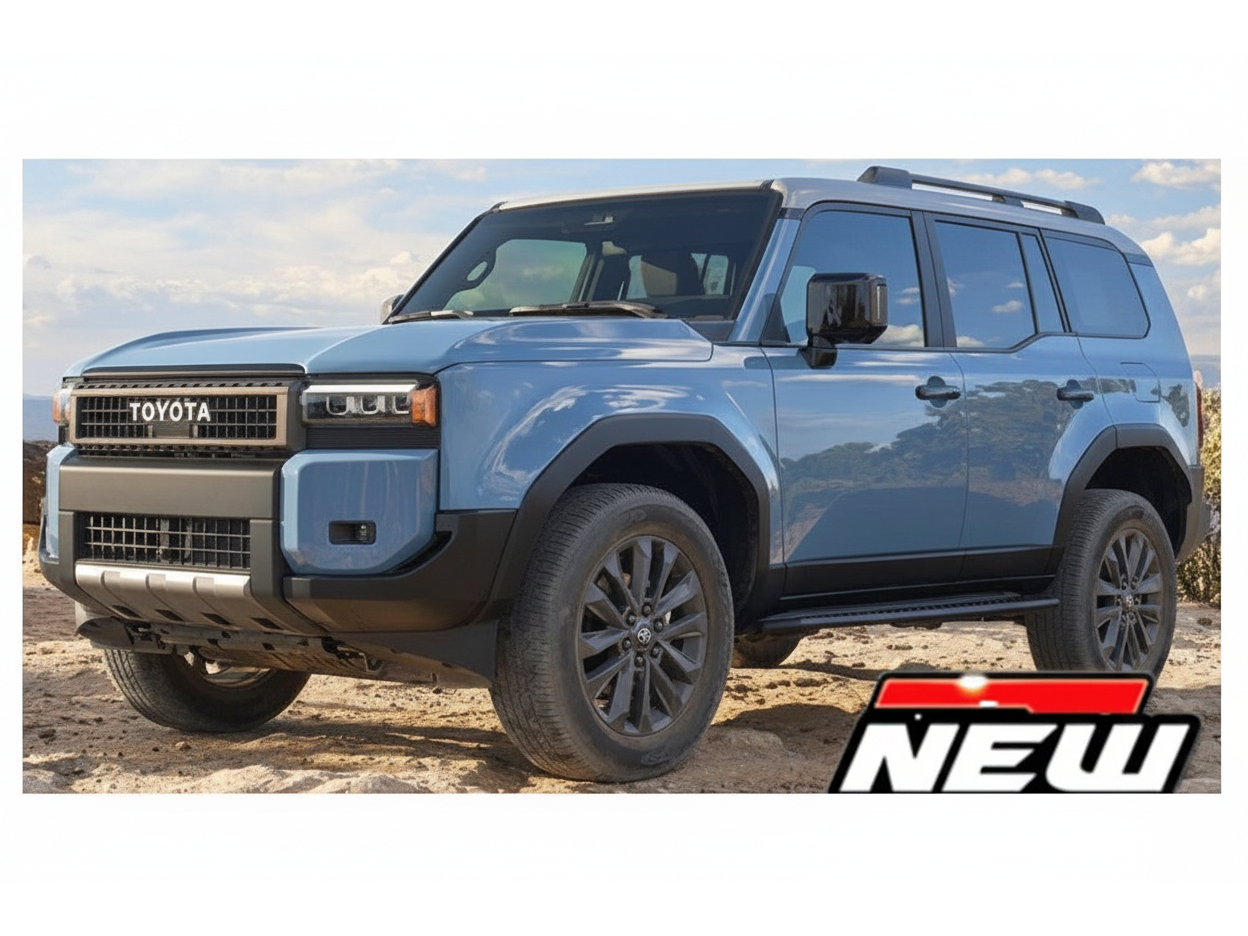 Coche a escala 1:24 Toyota Land Cruiser 2024 azul claro