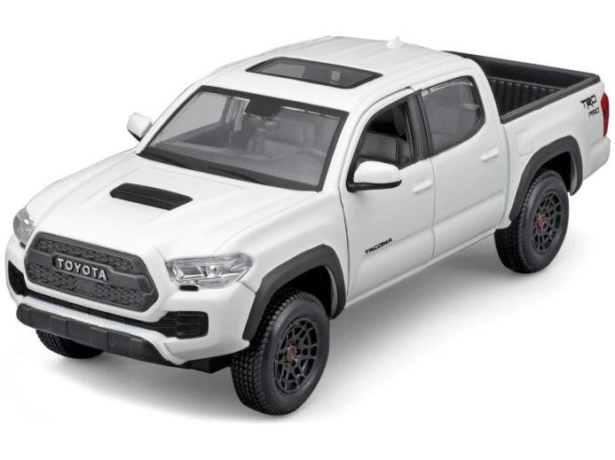Toyota Tacoma White 2021 1:24 Scale Maisto Diecast Model Pickup-Maisto-Diecast Model Centre