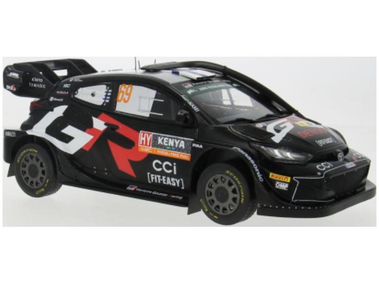 Toyota Yaris Rally1 #69 K.Rovanpera/J.Halttunen WRC Safari Rallye Kenya 2024 1:18 Scale Diecast Model-IXO-Diecast Model Centre
