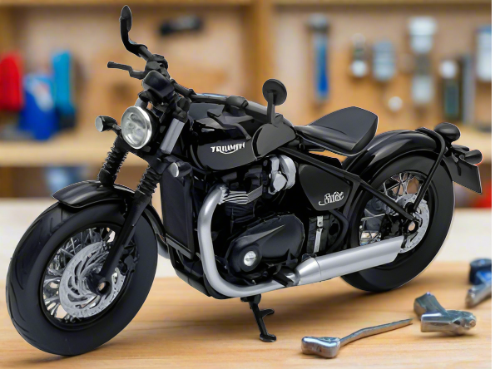 Triumph Bonneville Bobber Black - 1:12 Scale Motorbike Model