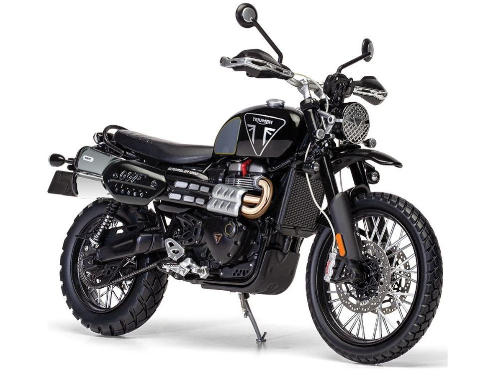 Triumph Scrambler 1200 (Bond Edition) 1:12 Scale Corgi Diecast Model-Corgi-Diecast Model Centre