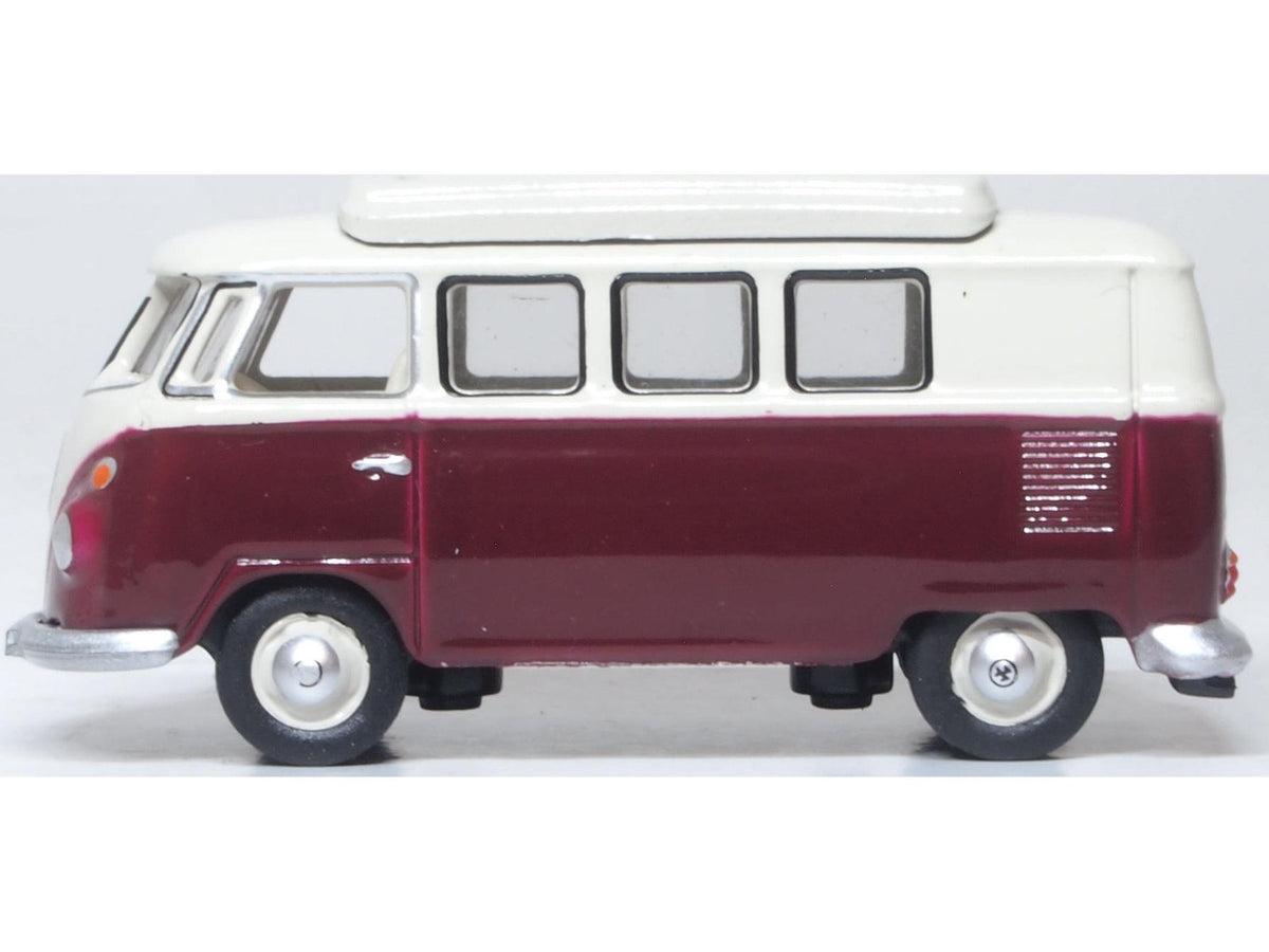VW T1 Camper Titan Red/Beige Grey 1:76 Scale Diecast Van – Oxford Diecast-Oxford Diecast-Diecast Model Centre