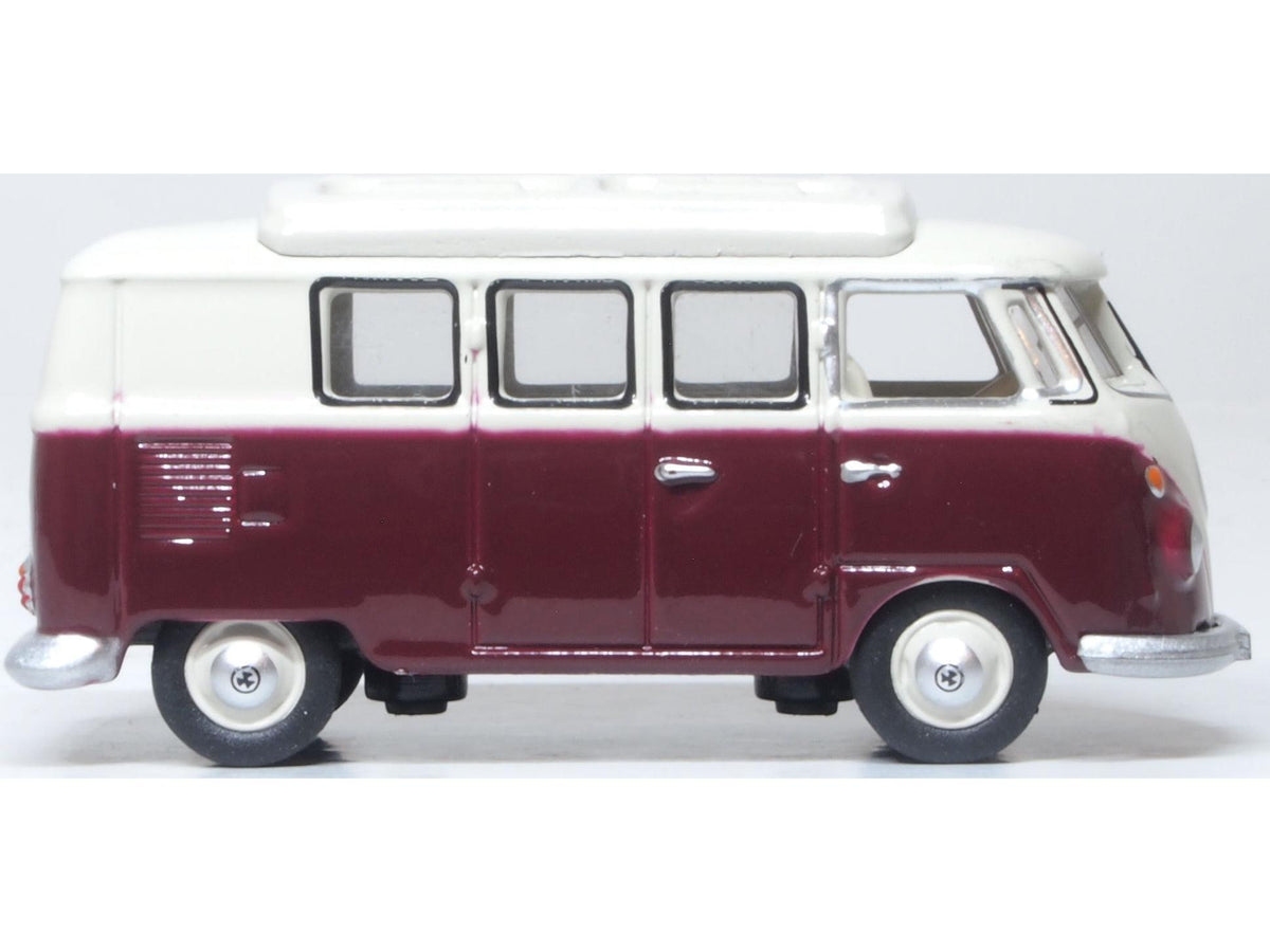 VW T1 Camper Titan Red/Beige Grey 1:76 Scale Diecast Van – Oxford Diecast-Oxford Diecast-Diecast Model Centre
