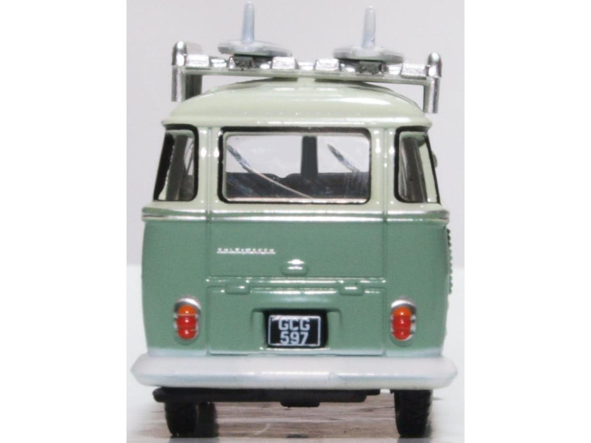 VW T1 Samba Bus w/Surfboards Turquoise/Blue White 1:76 Scale Diecast – Oxford Diecast-Oxford Diecast-Diecast Model Centre