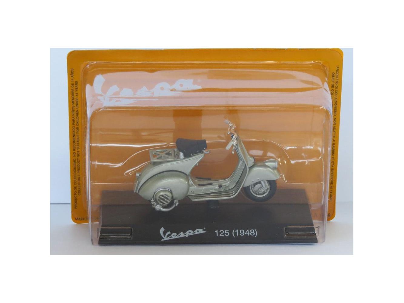 Vespa 125 1948 silver - 1:18 Scale Diecast Model Scooter-Unbranded-Diecast Model Centre