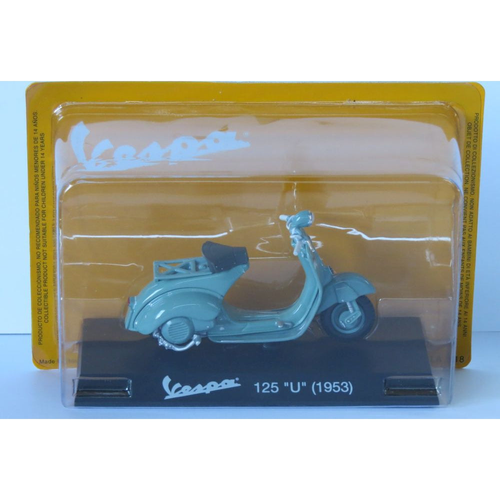Vespa 125 U 1953 blue - 1:18 Scale Diecast Model Scooter-Unbranded-Diecast Model Centre