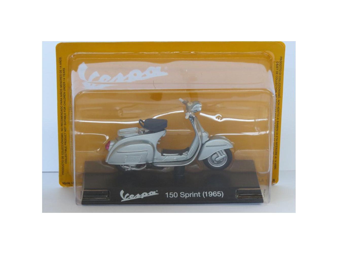 Vespa 150 Sprint 1965 silver - 1:18 Scale Diecast Model Scooter-Unbranded-Diecast Model Centre