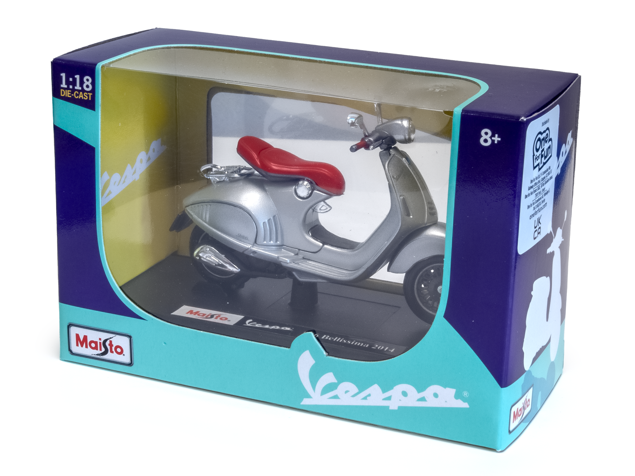 Vespa 946 Bellissima 2014 Silver 1:18 Scale Maisto Diecast Model-Maisto-Diecast Model Centre