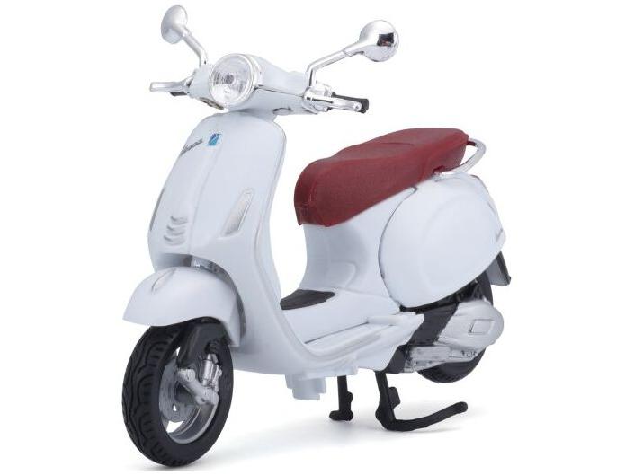 Vespa Primavera 150 2014 White 1:18 Scale Maisto Diecast Model Scooter-Maisto-Diecast Model Centre