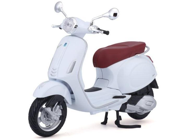 Vespa Primavera 150 White 1:18 Scale Maisto Diecast Model Scooter-Maisto-Diecast Model Centre