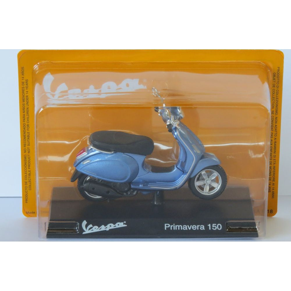 Vespa Primavera 2014 blue - 1:18 Scale Diecast Model Scooter-Unbranded-Diecast Model Centre