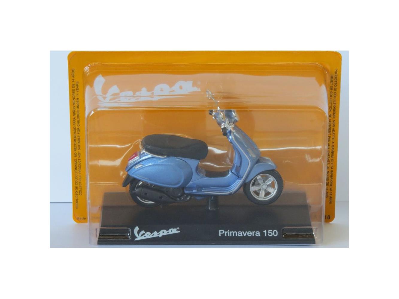 Vespa Primavera 2014 blue - 1:18 Scale Diecast Model Scooter-Unbranded-Diecast Model Centre