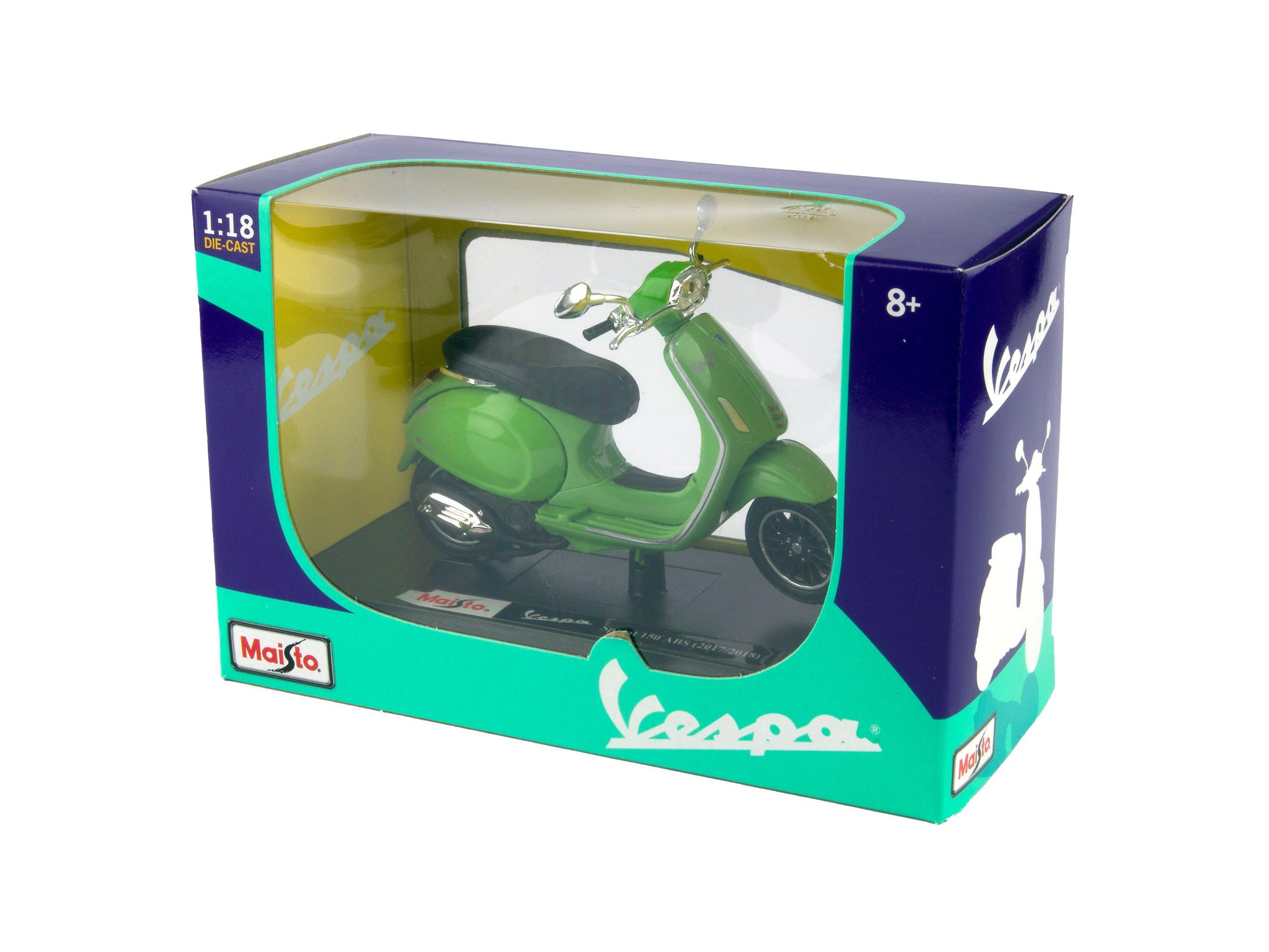 Vespa Sprint 150 ABS 2017 2018 Green 1:18 Scale Maisto Diecast Model-Maisto-Diecast Model Centre