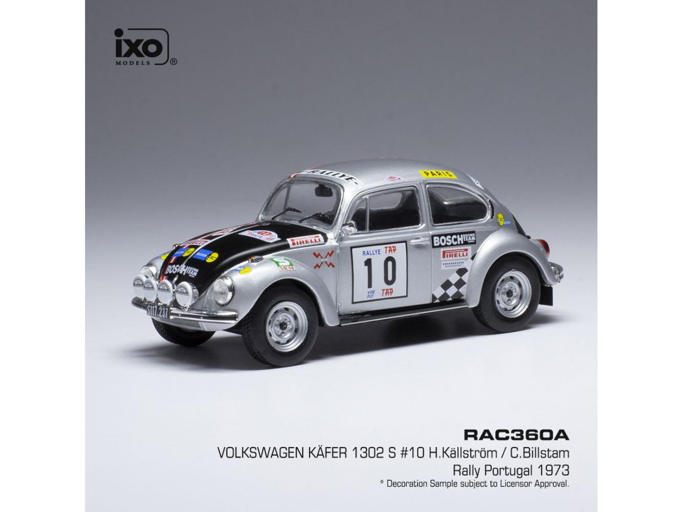 Volkswagen 1302 S Beetle #10 Rally Portugal 1973 H.Kallstrom/C.Billstam 1:43 Scale IXO Diecast Model Car-IXO-Diecast Model Centre