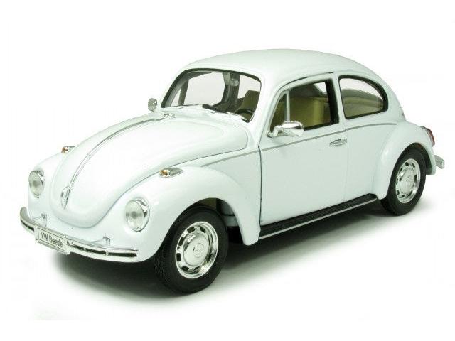 Volkswagen Beetle White 1:24 Scale Welly Diecast Model-Welly-Diecast Model Centre