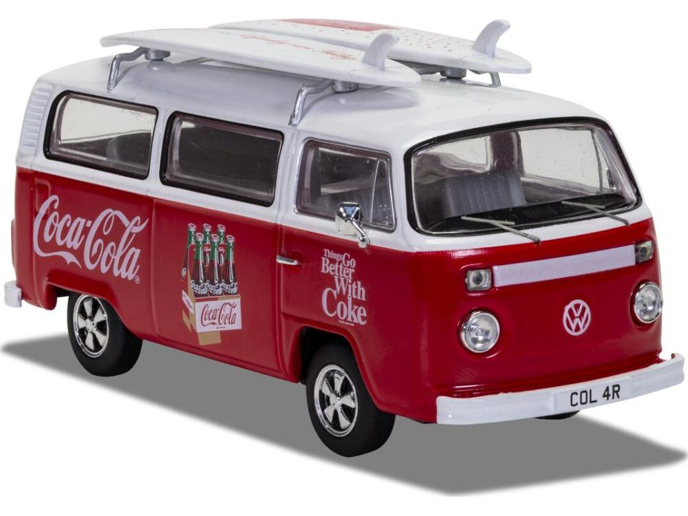 Volkswagen Campervan Type 2 (T2) Coca-Cola Surf Van Bay Window 1:43 Scale Corgi Diecast Model-Corgi-Diecast Model Centre