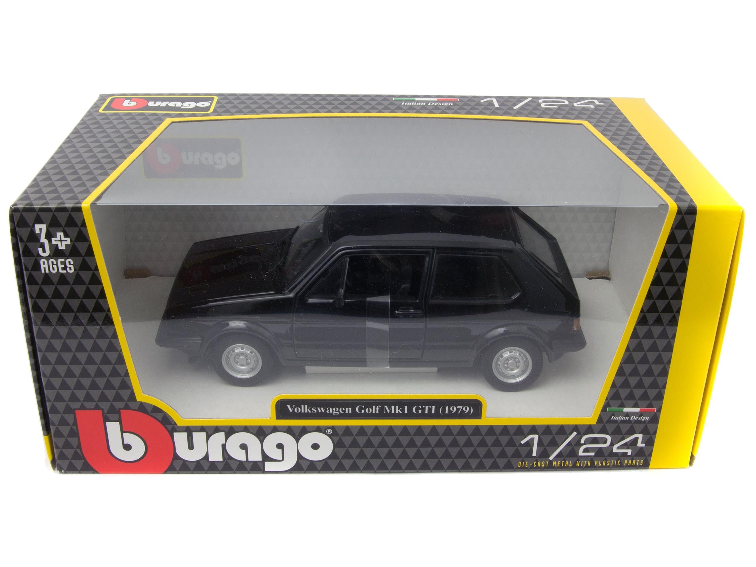 Volkswagen Golf Mk1 GTi 1979 Black 1:24 Scale Bburago Diecast Model-Bburago-Diecast Model Centre