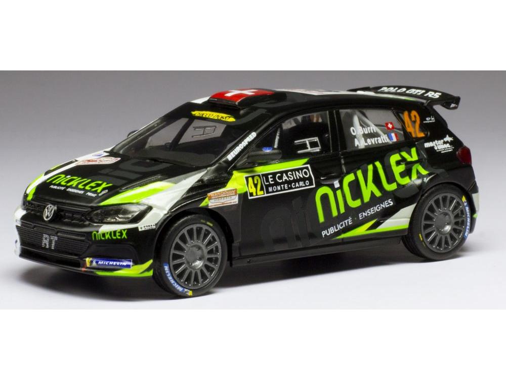 Volkswagen Polo GTi R5 #42 Rallye Monte Carlo 2020 O.Burri/A.Levratti 1:43 Scale IXO Diecast Model Car-IXO-Diecast Model Centre
