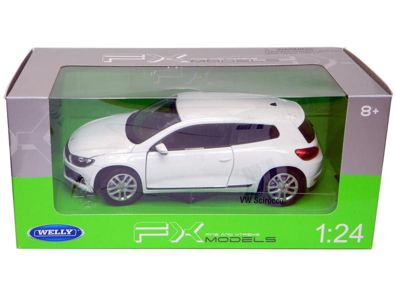 Volkswagen Scirroco Mk3 White 1:24 Scale Welly Diecast Model-Welly-Diecast Model Centre