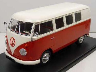Volkswagen T1 Bus 1960 Red/White 1:24 Scale Unbranded Diecast Model-Unbranded-Diecast Model Centre