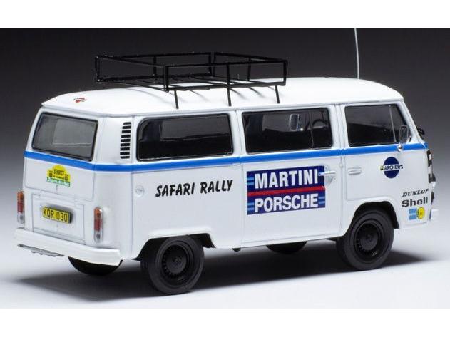Volkswagen T2 Bus Team Porsche Martini Safari 1978 Rally Assistance 1:43 Scale IXO Diecast Model Van-IXO-Diecast Model Centre