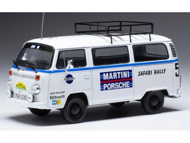 Volkswagen T2 Bus Team Porsche Martini Safari 1978 Rally Assistance 1:43 Scale IXO Diecast Model Van-IXO-Diecast Model Centre