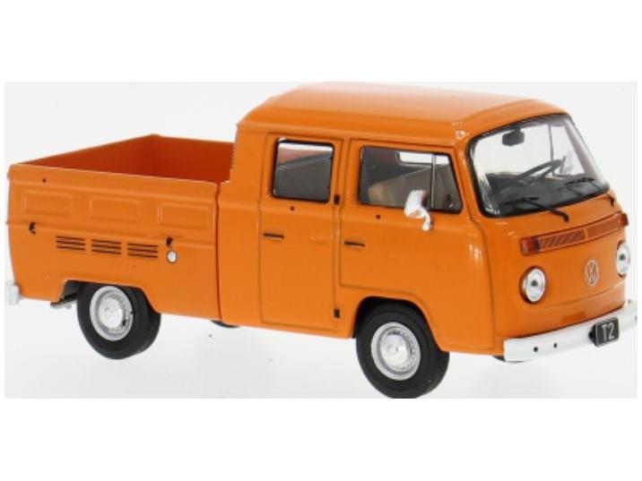 Volkswagen T2 DoKa Orange 1972 1:43 Scale IXO Diecast Model Van-IXO-Diecast Model Centre
