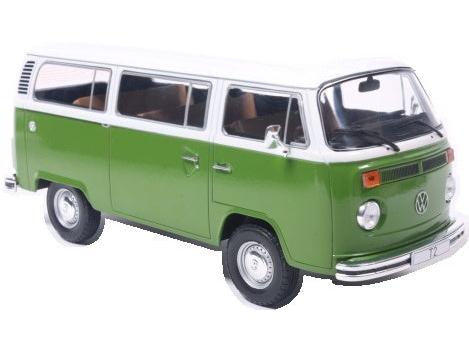 Volkswagen T2b Green/White 1972 1:24 Scale Diecast Bus – WhiteBox-WhiteBox-Diecast Model Centre