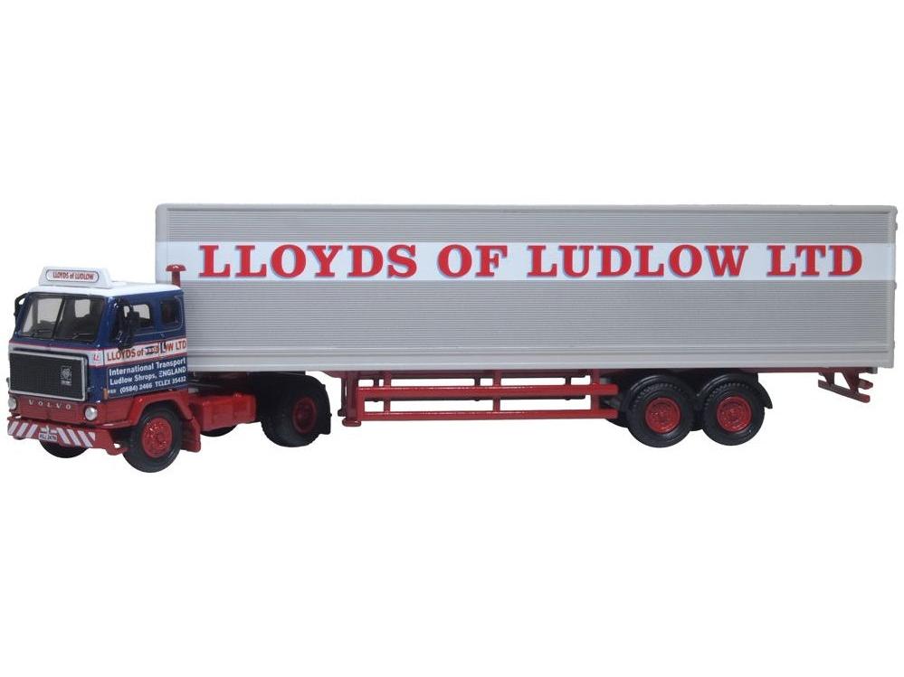 Volvo F88 40ft Box Trailer Lloyds of Ludlow 1:76 Scale Oxford Diecast Model Truck-Oxford Diecast-Diecast Model Centre