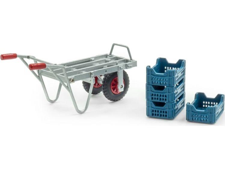 Wheelbarrow w/4 Asparagus Crates 1:32 Scale Universal Hobbies Diecast Model-Universal Hobbies-Diecast Model Centre