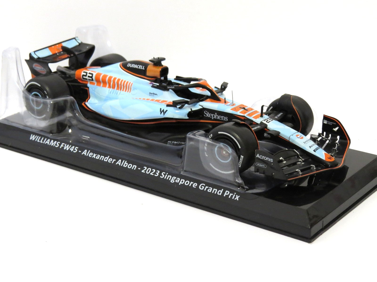 Williams FW45 Alex Albon F1 Singapore Grand Prix 2023 1:24 Scale Unbranded Diecast Model Car-Unbranded-Diecast Model Centre