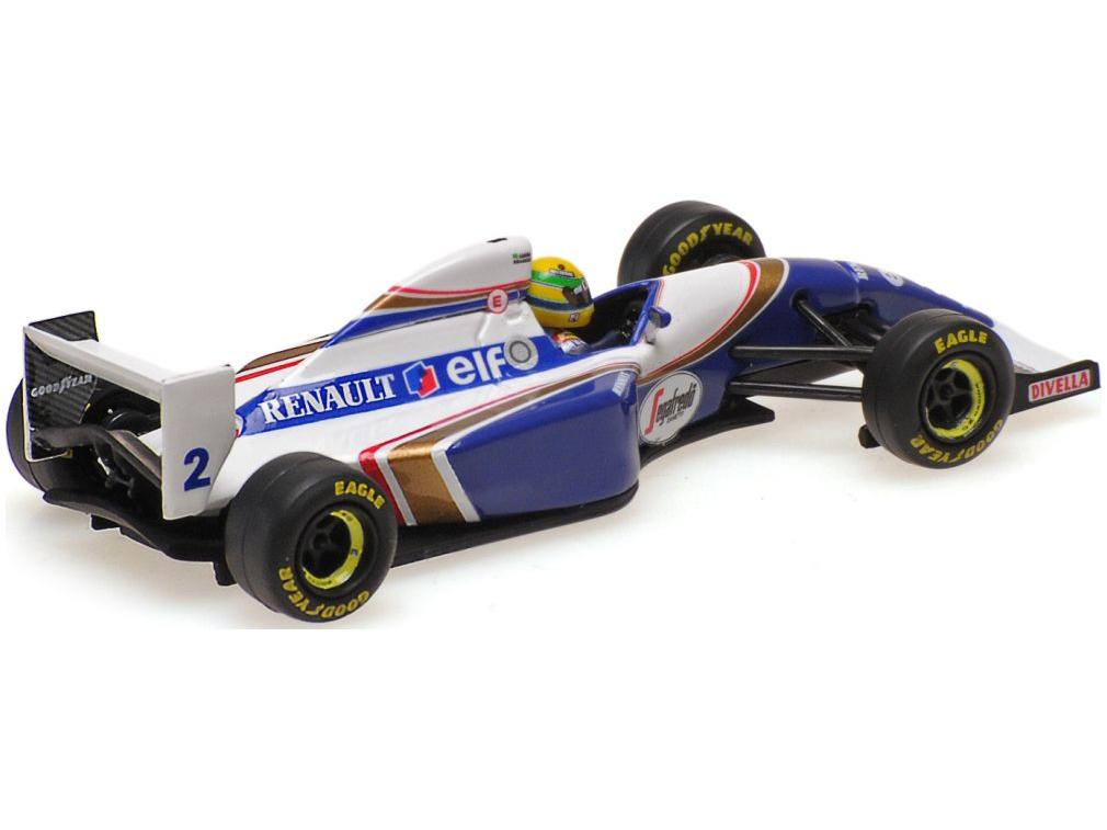 Williams Renault FW16 F1 Brazilian GP 1994 Ayrton Senna 1:64 Scale Diecast Car – Minichamps-Minichamps-Diecast Model Centre
