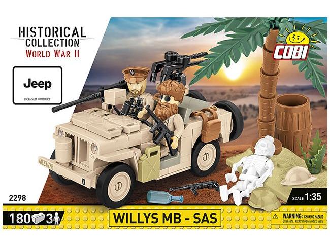 Willys MB SAS WWII (200 pcs) Cobi Brick Build Kit-Cobi-Diecast Model Centre