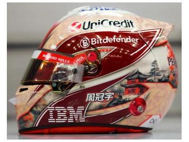 Zhou Guanyu F1 2025 Helmet 1:5 Scale Resin Replica – Looksmart-Looksmart-Diecast Model Centre