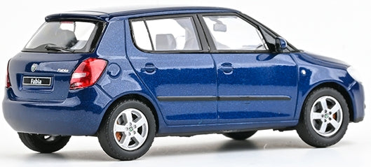Skoda Fabia II 2006 Storm Blue Metallic 1:43 Scale Diecast Car – Abrex