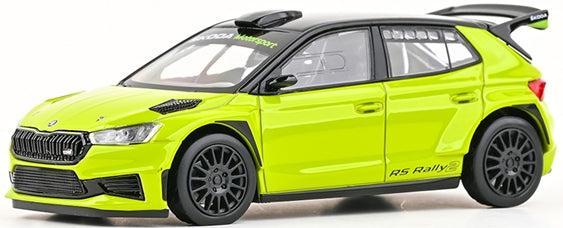 Skoda Fabia IV RS Rally2 2022 Mamba Green 1:43 Scale Diecast Car – Abrex
