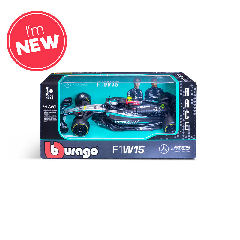 Mercedes-AMG F1 W15 E PERFORMANCE #44 F1 2024 Lewis Hamilton 1:43 Scale Bburago Diecast Model