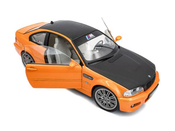 BMW E46 M3 Coupe Solido Works Orange 2000 1:18 Scale Solido Diecast Model Car
