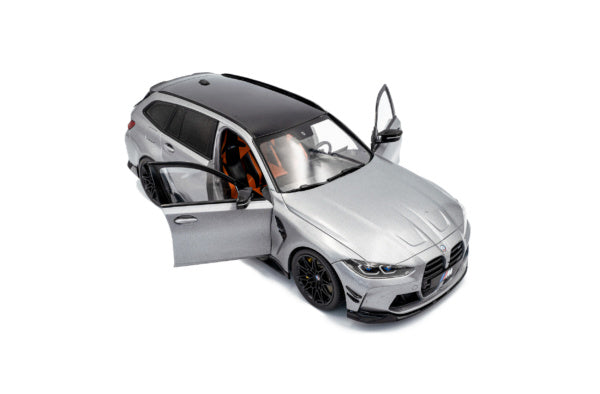 BMW M3 (G81) Touring w/Performance Parts Frozen Pure Grey Metallic 2024 1:18 Scale Solido Diecast Model Car