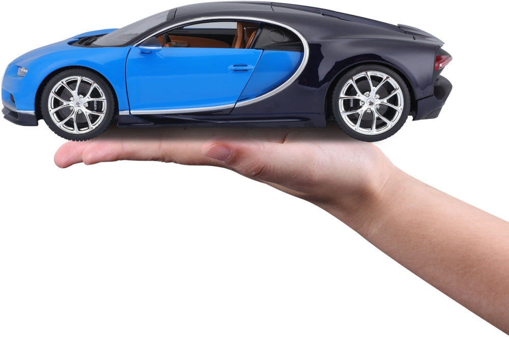 Bugatti Chiron Blue/Black 1:18 Scale Diecast Car – Bburago