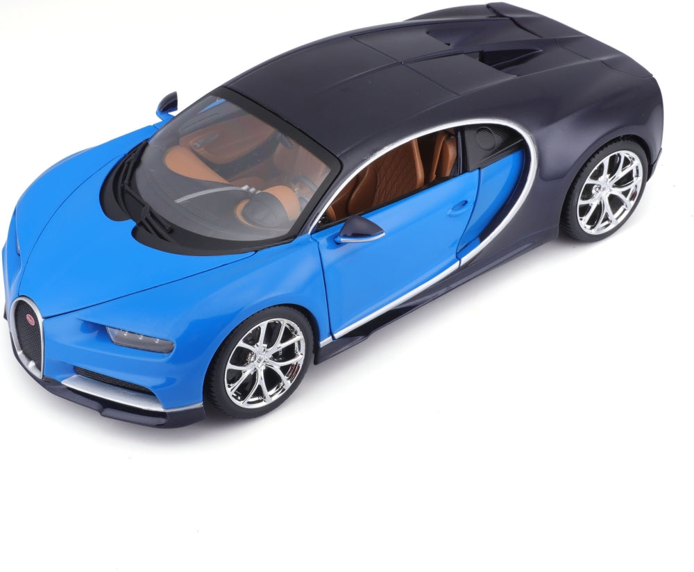 Bugatti Chiron Blue/Black 1:18 Scale Diecast Car – Bburago