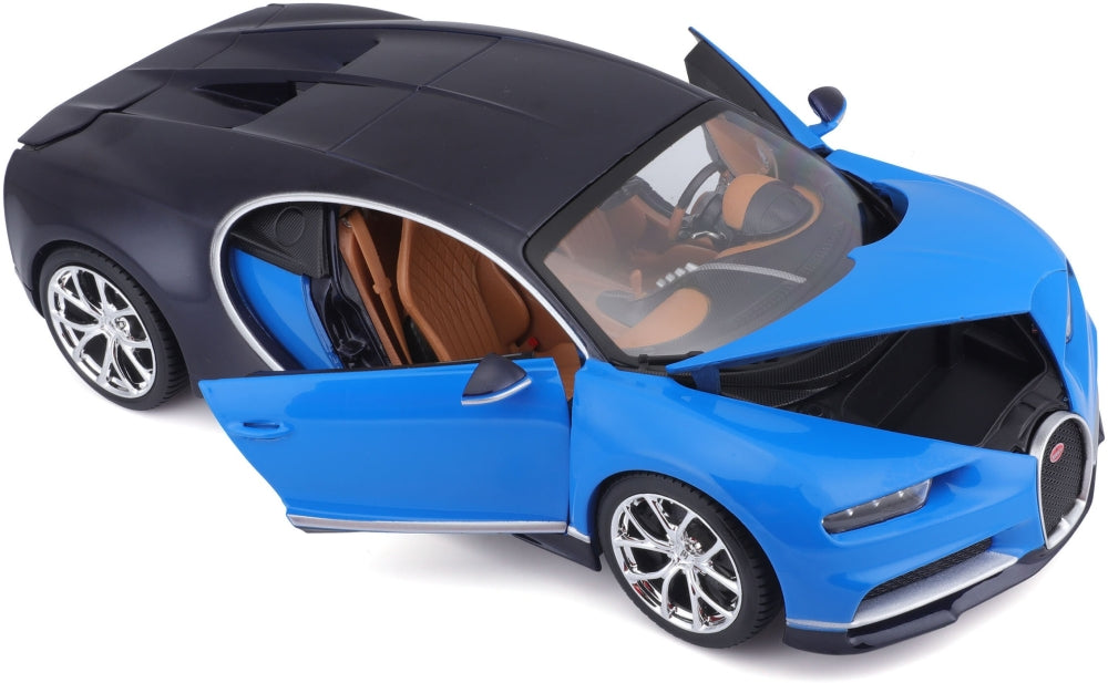 Bugatti Chiron Blue/Black 1:18 Scale Diecast Car – Bburago