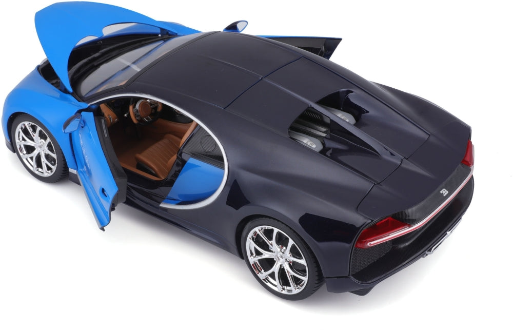 Bugatti Chiron Blue/Black 1:18 Scale Diecast Car – Bburago