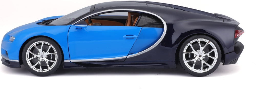 Bugatti Chiron Blue/Black 1:18 Scale Diecast Car – Bburago