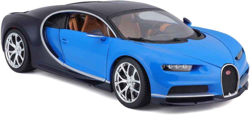 Bugatti Chiron Blue/Black 1:18 Scale Diecast Car – Bburago
